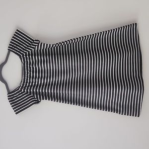 Madewell Black and White Striped Mini Dress